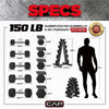 CAP Barbell 150 LB Dumbbell Set with Rack dumbell  weights for fitness