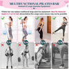 Fitness Yoga Pilates Bar Kit with Resistance Bands Portable Home Gym Pilates Resistance Bar Kit for Women Full Body Workouts