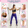 Fitness Yoga Pilates Bar Kit with Resistance Bands Portable Home Gym Pilates Resistance Bar Kit for Women Full Body Workouts