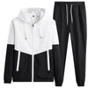 New Spring Men Casual Sets Mens Hooded Tracksuit Sportswear Jackets+Pants 2 Piece Sets Hip Hop Running Sports Suit 5XL