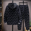 Men Tracksuit Casual Hoodies Sets 2022 Autumn New Male Jackets+Pants Two Piece Sets Hip Hop Streetwear Sports Suit Patchwork