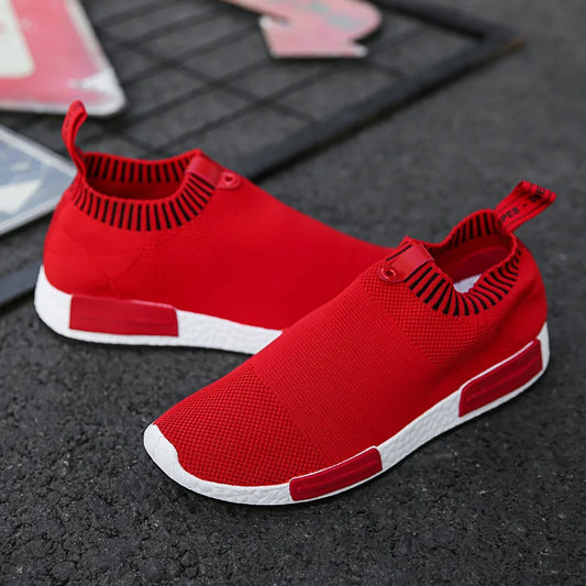 New Summer Trend Men Running Shoes Slip on Shoes for Men Sneakers Breathable Hiking Shoe Wear-resisting Resistant Mesh Men Shoes