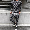 men's tracksuit Sets Fashion Plaid Male Jacket + Pants 2 Piece Set Sports Suit Autumn High Quality 3D Print Casual Sportswear